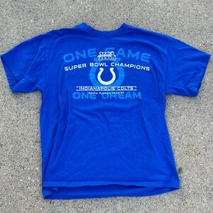 Vintage Blue 2007 Indianapolis Colts Super Bowl Winners Tee Shirt